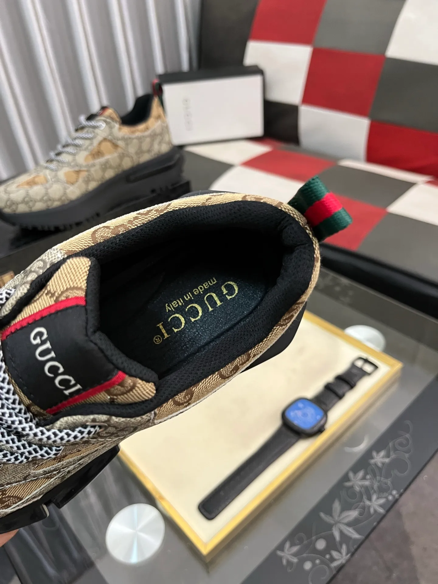 Men's Men's Shoes 💰458⌚️⌚️《GUCCI》The latest hot-selling casual shoes, top brand [seduce] luxury~purchase, top~quality. Products sold at the counter [strong] Original embossed calfskin fabric ➕ Comfortable sheepskin lining, code number: 38-443️⃣colors available